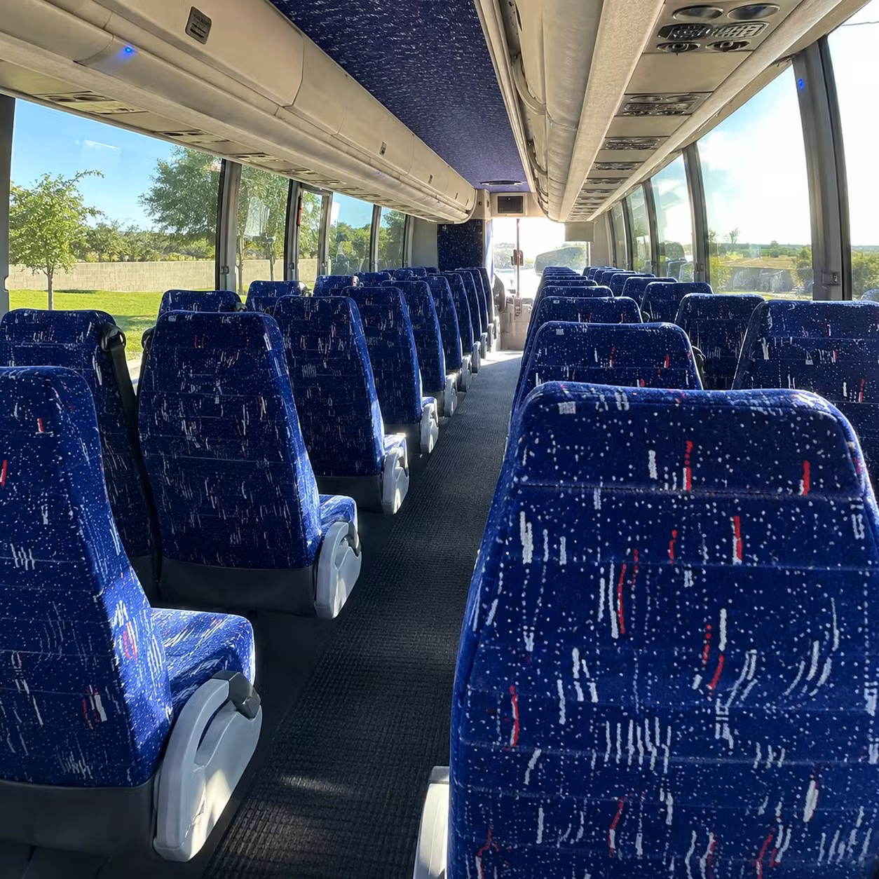 56 passenger charter bus interior