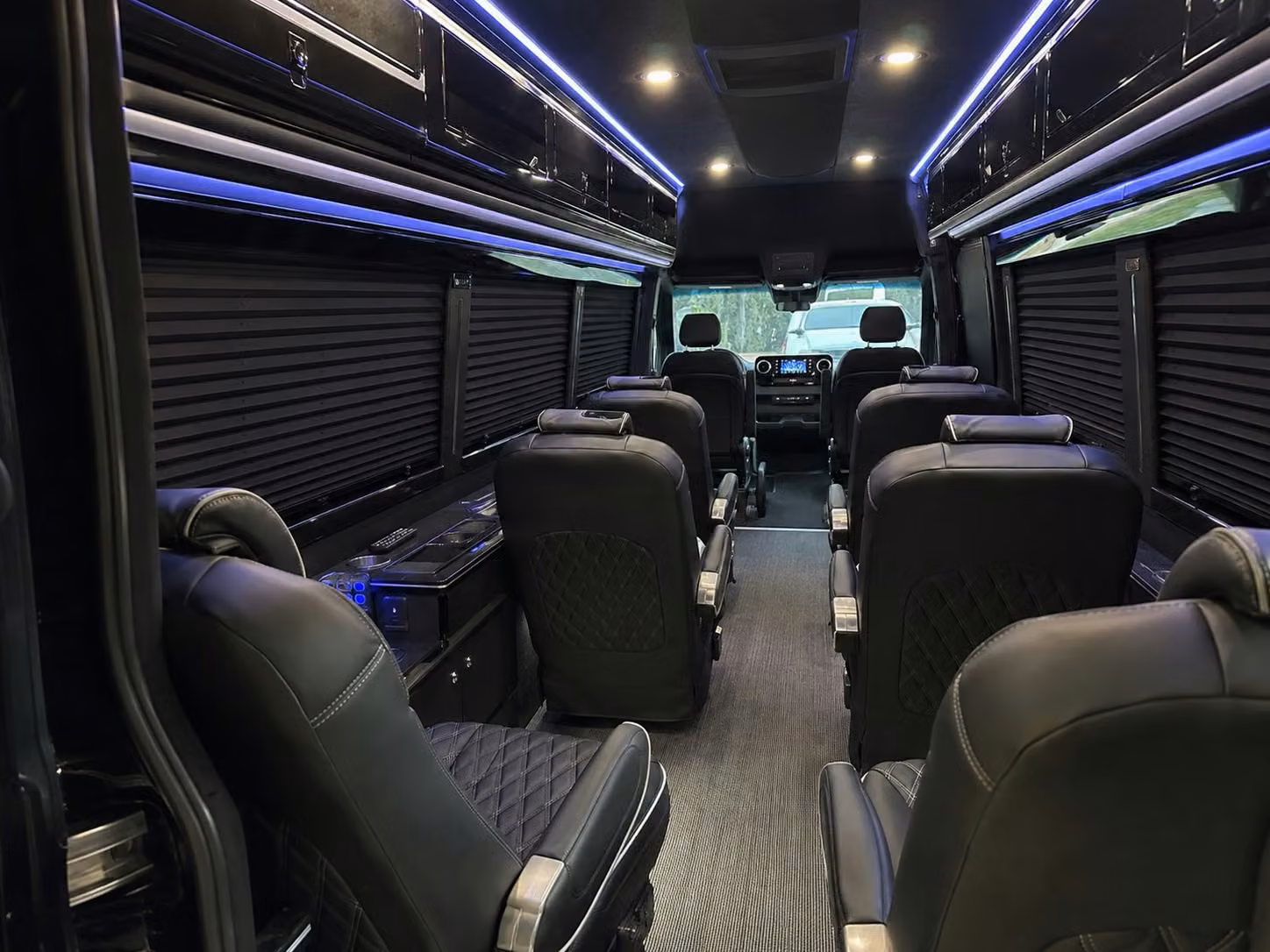sprinter van with driver inside